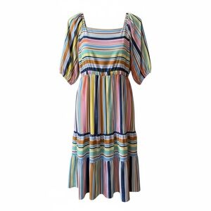 Donna Morgan Multicolor Striped Dress NWT‎